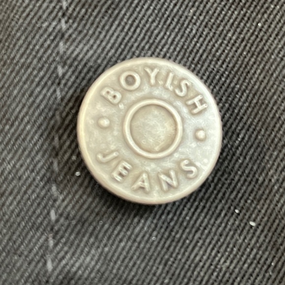 NWOT BOYISH Raw Edge Crop Denim Jacket, Sz LG, Black, Hipster, Fashionable - Picture 12 of 12